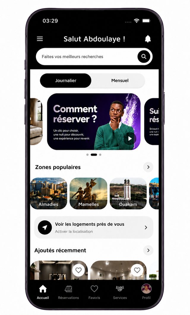 Écran d'accueil de l'application ZappArt